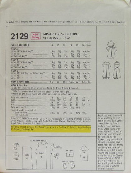 MISSES' DRESS IN THREE VERSION