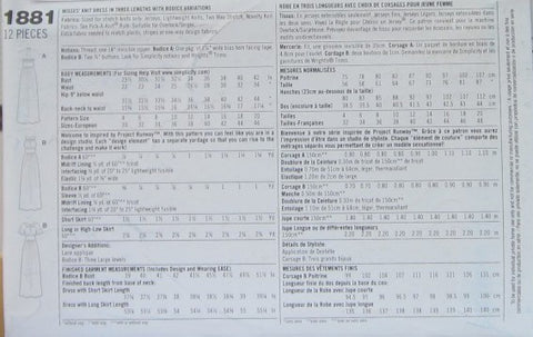 MISSES DRESS IN THREE LENGTHS WITH BODICE VARIATIONS