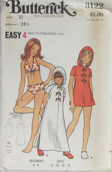 CHILDRENS AND GIRLS SWIMSUIT AND COVER-UP
