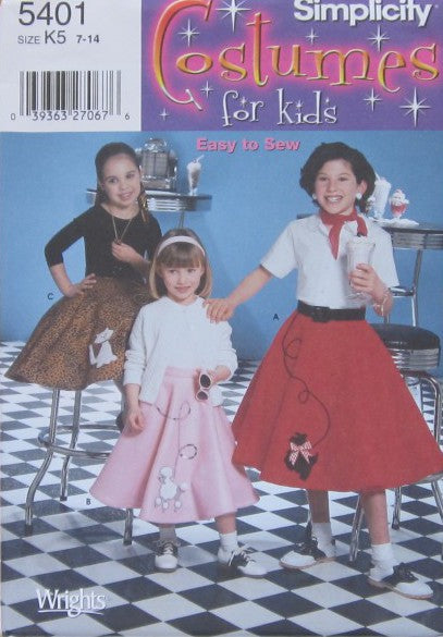 CHILD'S AND GIRLS' POODLE SKIRTS