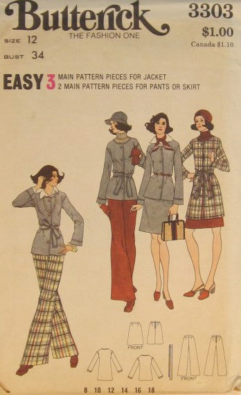 MISSES JACKET SKIRT AND PANTS