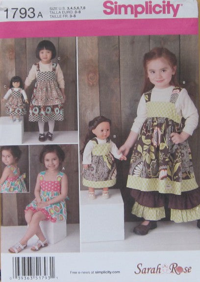 CHILD'S DRESS PANTS SHORTS AND 18" DOLL DRESS