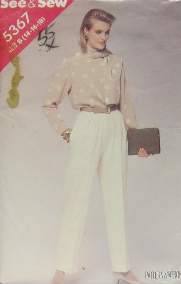 MISSES' BLOUSE, TIE AND PANTS