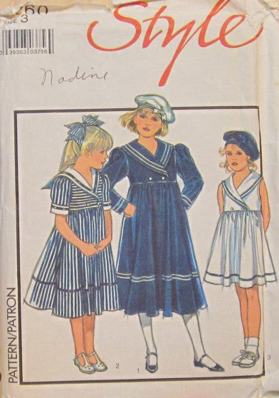 CHILDS MOCK  WRAP DRESS AND BERET