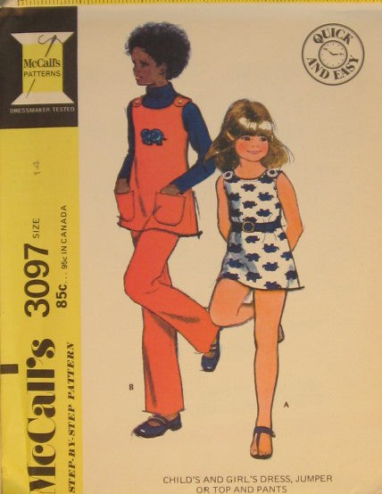 CHILDS AND GIRLS DRESS JUMPER OR TOP AND PANTS