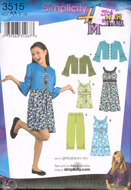 GIRLS'/GIRLS' PLUS JACKET, CROPPED PANTS AND DRESS, MINI DRESS OR