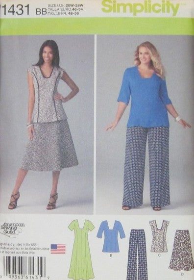 MISSES WOMENS DRESS OR TUNIC PANTS AND SKIRT