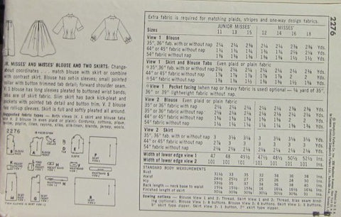 JR. MISSES AND MISSES BLOUSE AND TWO SKIRTS