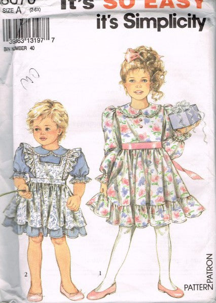 CHILD'S DRESS AND PINAFORE