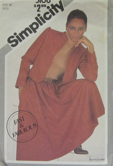 MISSES FAST & FABULOUS SKIRT AND UNLINED JACKET