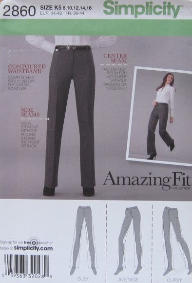 MISSES/MISSES PETITE PANTS WITH INDIVIDUAL PATTERN PIECES GIVEN