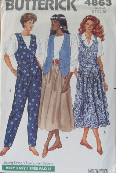 MISSES/MISSES PETITE VEST SKIRT AND PANTS