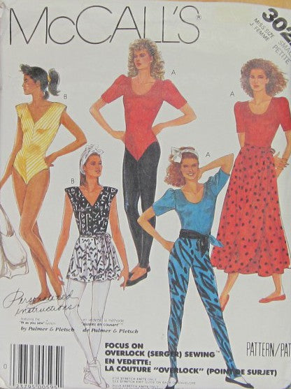 MISSES' LEOTARDS, SKIRT, PANTS AND SASH-FOR TWO-WAY STRETCH KNITS
