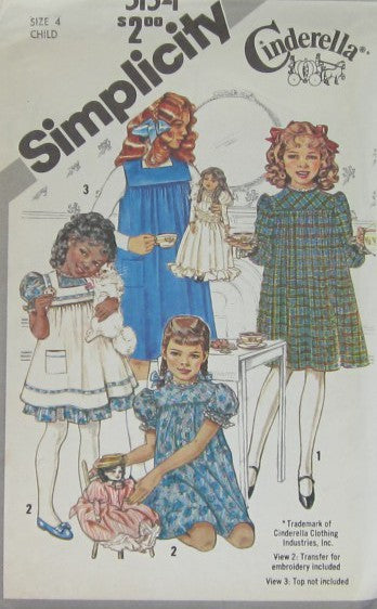 CHILDS AND GIRLS PULLOVER DRESS AND PINAFORE OR JUMPER