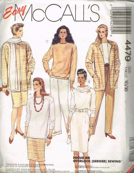 MISSES' JACKET, TUNIC, TOP, SKIRT, PANTS AND SCARF