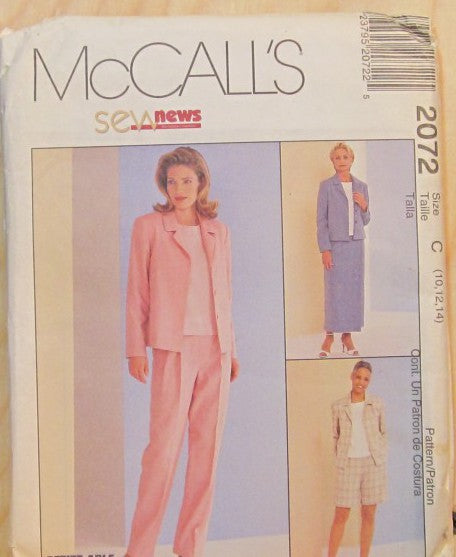 MISSES' UNLINED JACKET, TOP, PANTS, SHORTS AND WRAP SKIRT