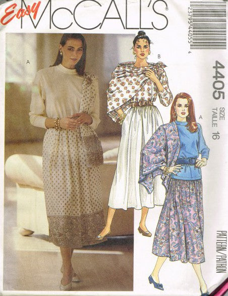 MISSES' TOPS, SKIRT AND SCARVES