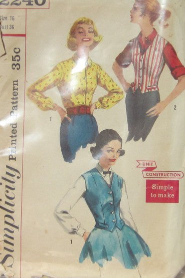 JR. MISSES' AND TEEN AGE WESKIT AND BLOUSE