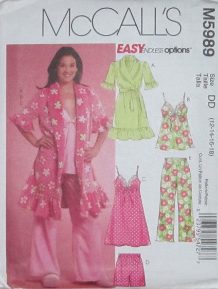 MISSES ROBE BILT TOP NIGHTGOWN SHORTS AND PANTS