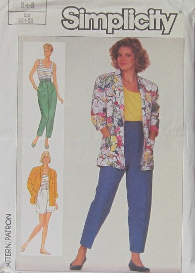 MISSES' PANTS OR SHORTS, UNLINED JACKET AND TOP