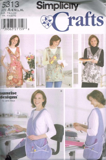 MISSES' APRON IN 4 STYLES