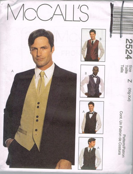 MEN'S LINED VEST, TIE AND BOW TIE