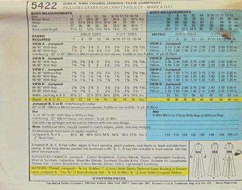 GIRLS' AND YOUNG JUNIOR/TEEN JUMPSUIT