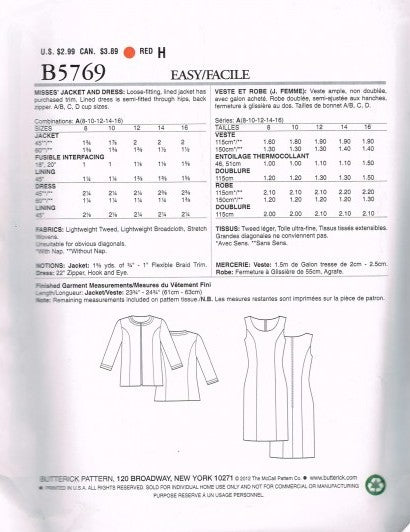 MISSES' JACKET AND DRESS