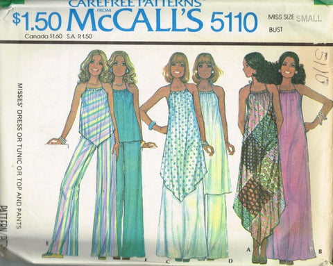 MISSES' DRESS OR TUNIC OR TOP AND PANTS