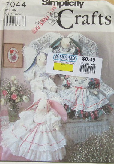 STUFFED DECORATIVE ANGEL BUNNIES AND COTHES