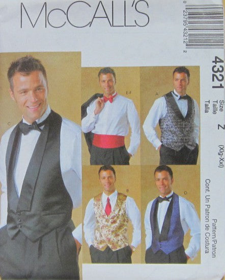 MENS' LINED VESTS, BOW TIE CUMMERBUND