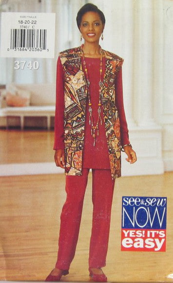 MISSES VEST TUNIC AND PANTS
