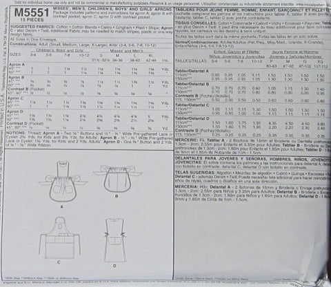 MISSES MENS CHILDRENS BOYS AND GIRLS APRONS