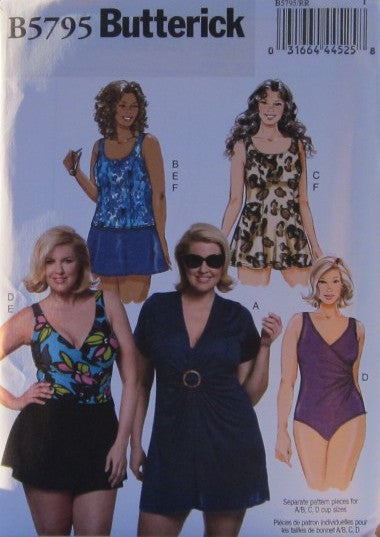 WOMENS COVER-UP TOP SWIM DRESS SWIMSUIT SKIRT AND BRIEFS