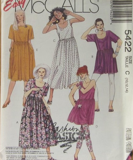 MISSES' DRESSES OR TOPS AND LEGGINGS-LEGGINGS TWO WAY