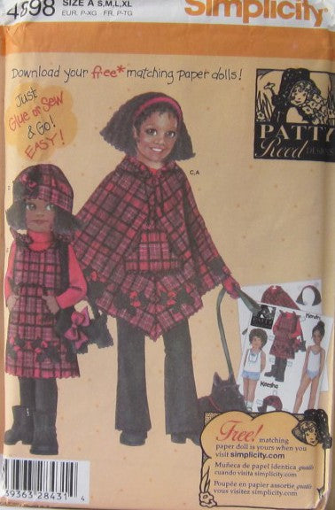 CHILDS AND GIRLS FLEECE PANTS JUMPER PONCHO HATS AND PURSE