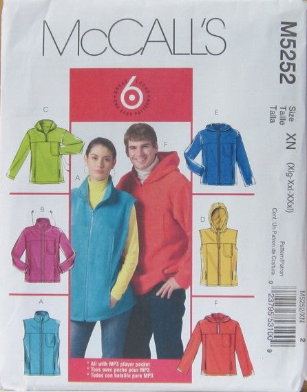 MISSES' AND MEN'S UNLINED VESTS AND JACKETS