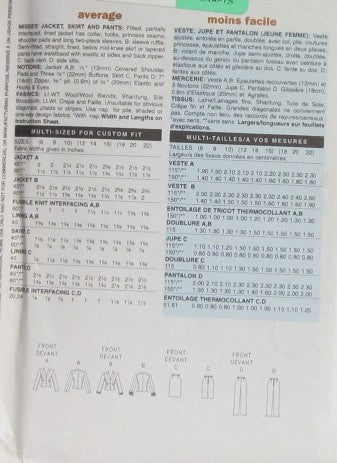 MISSES JACKET SKIRT AND PANTS