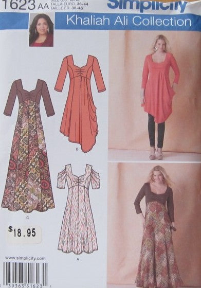 MISSES WOMEN KNIT DRESS IN TWO LENGTHS AND LONG DRESS WITH KNIT