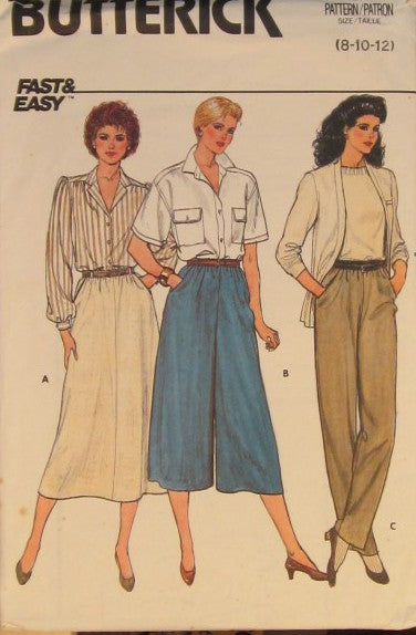MISSES SKIRT CULOTTES AND PANTS