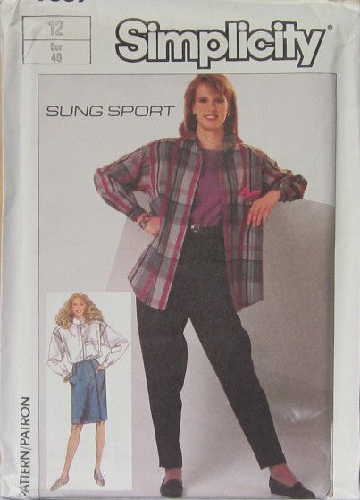 MISSES' SKIRT, PANTS AND LOOSE-FITTING SHIRT
