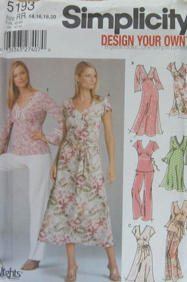 MISSES/MISS PETITE DESIGN YOUR OWN DRESS IN TWO LENGTH OR TOP