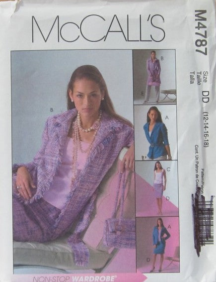 MISSES'/MISS PETITE LINED JACKET IN TWO LENGTHS,TOP,SKIRT AND PANTS
