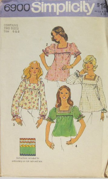 MISSES SMOCK TOP