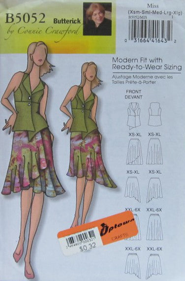 MISSES/WOMENS VEST AND SKIRT