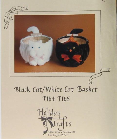 BLACK CAT/WHITE CAT BASKET