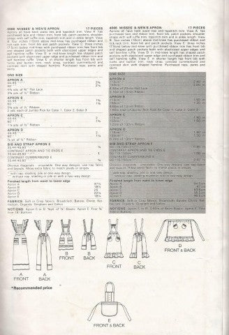 MISSES AND MENS APRONS