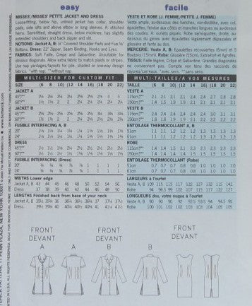 MISSES/MISSES PETITE JACKET AND DRESS