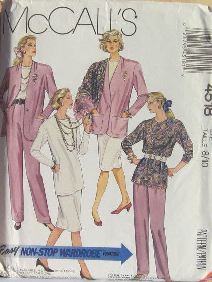 MISSES JACKET TUNIC TOP SKIRT PANTS AND SCARF