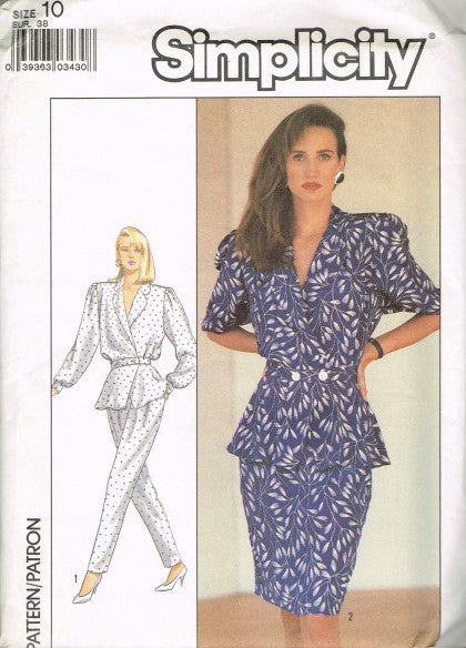 MISSES' TOP, PANTS AND SKIRT